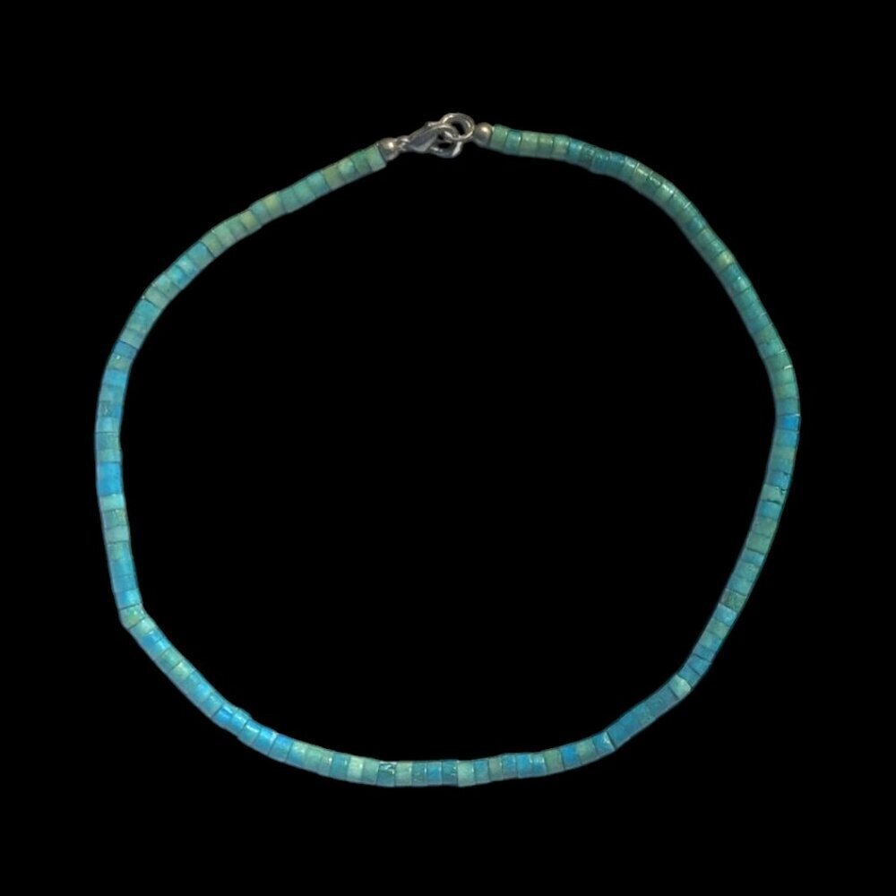 Heshi Turquoise Necklace Choker Southwest Native Tribal‎ Navajo Zuni Boho Dainty